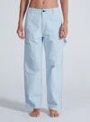 Askk Ny Carpenter High Rise Jeans In Blue Strip In Blue