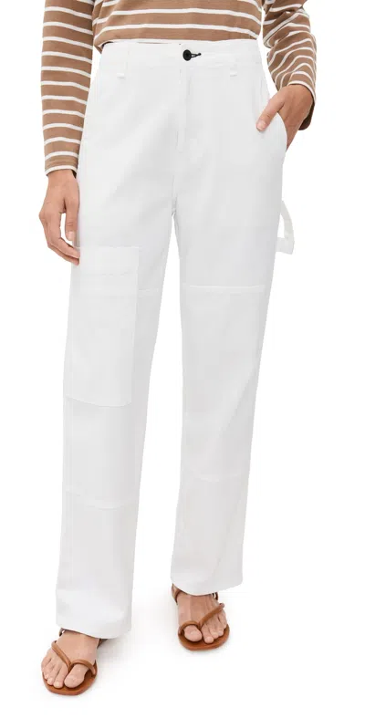 Askk Ny Carpenter Twill Pants Ivory In White