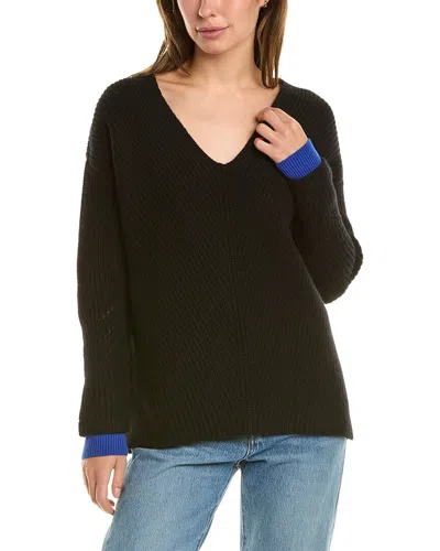 Askk Ny Chunky V-neck Sweater In Black