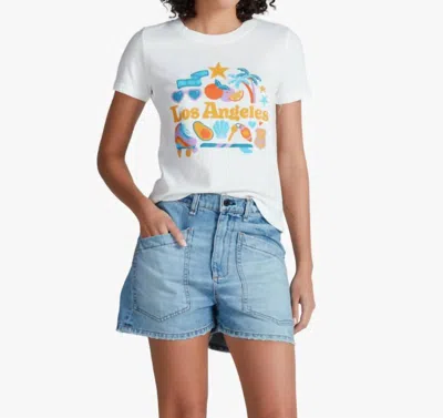 Askk Ny Classic Printed Tee In Los Angeles In White