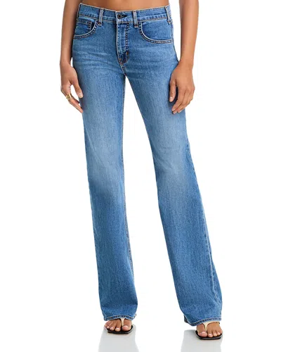 Askk Ny Cool Cat Low Rise Straight Jeans In Clean Berkeley In Blue