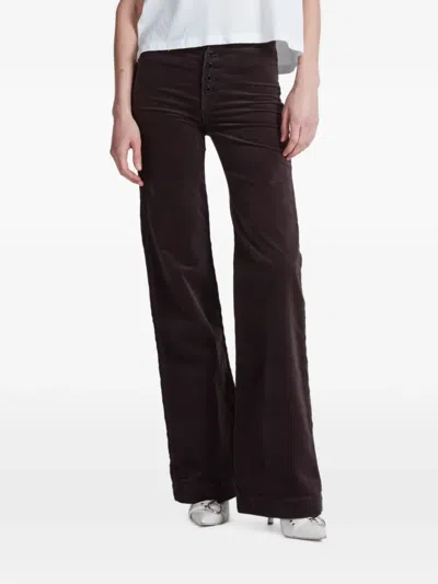 Askk Ny Corduroy Button-fly Trousers In Brown