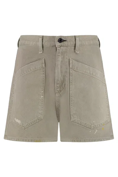 Askk Ny Cotton Shorts In Gray