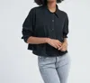 Shop Askk Ny Crop Knit Shirt In Stone Black In Multi
