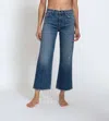 Askk Ny High-rise Dark Vintage Crop Bootcut Jean In Multi