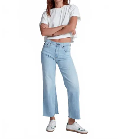 Askk Ny Crop Wide Leg Jeans In Zuma In Blue