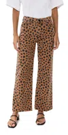 Askk Ny Crop Wide Leg Pants Cheetah In Cheetah