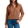 Askk Ny Cropped Button Up Shirt In Tan In Brown