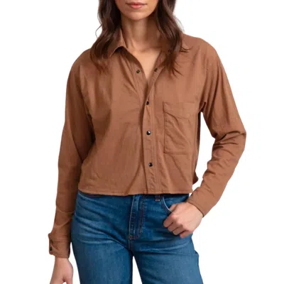 Askk Ny Crop Shirt In Tan