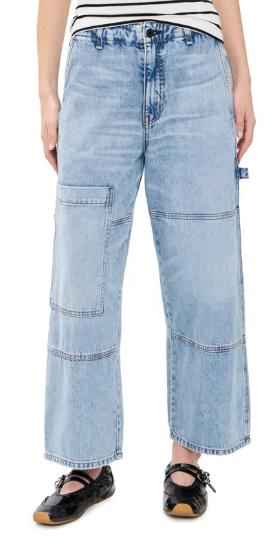 Askk Ny Cropped Carpenter Jeans Blondie In Blue