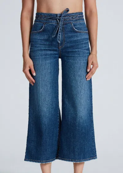 Askk Ny Cropped Rio Denim Jeans In Clean Gunnison In Blue