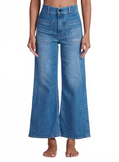 Askk Ny Cropped Sailor Jeans In Starboard In Blue
