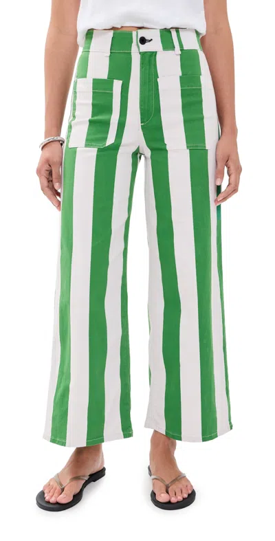 Askk Ny Cropped Sailor Pants Beverly Stripe