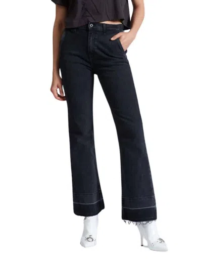 Askk Ny Cropped Trouser In Stone In Blue