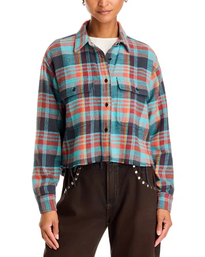 Askk Ny Crosby Cotton Plaid Shirt In Multi