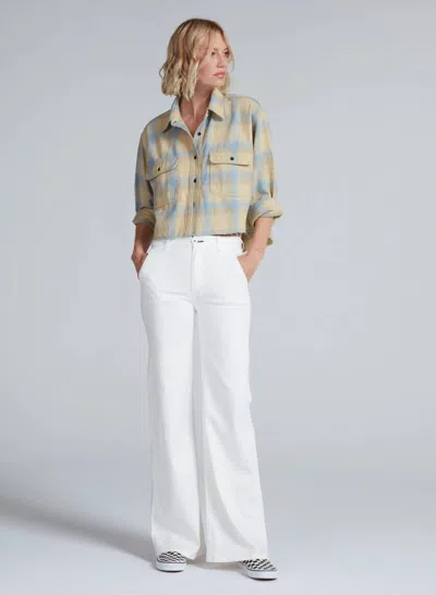 Askk Ny Crosby Flannel Button Down Shirt In Yellow Plaid