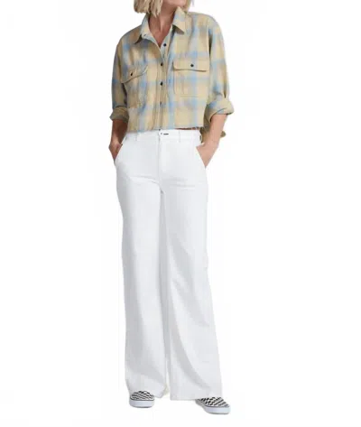 Askk Ny Crosby Flannel Button-down In Yellow In Multi