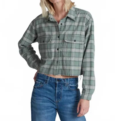 Askk Ny Crosby Flannel Shirt In Green In Multi