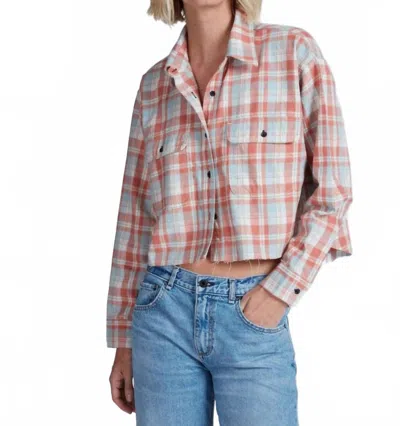Askk Ny Crosby Flannel Shirt In Orange In Multi