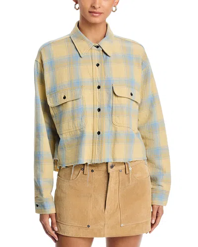 Askk Ny Crosby Flannel Shirt In Yellow
