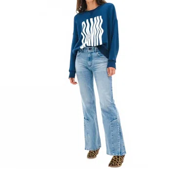 Askk Ny Damn Dolman Sleeve Oversized Sweatshirt In Navy In Blue