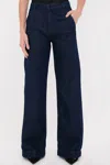 Askk Ny Denim Trouser In Indigo Linen In Blue