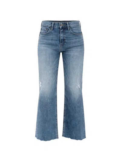 Askk Ny Distressed Wide-leg Jeans In Blue