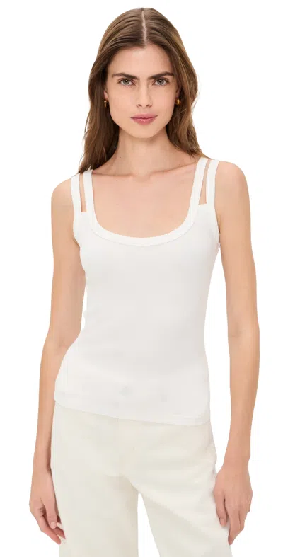 Askk Ny Double Tank Top 100 Ivory In White