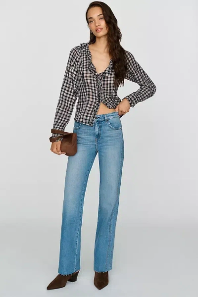 Askk Ny Edge Mid-rise Straight-leg Jeans In Medium Wash