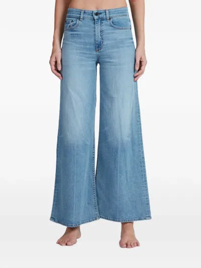 Askk Ny Faded Wide-leg Jeans In Blue
