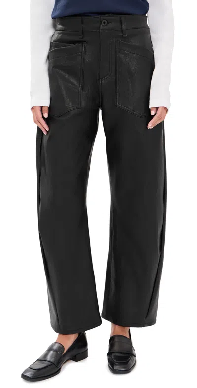 Askk Ny Faux Leather Twisted Barrel Pants Vegan Leather