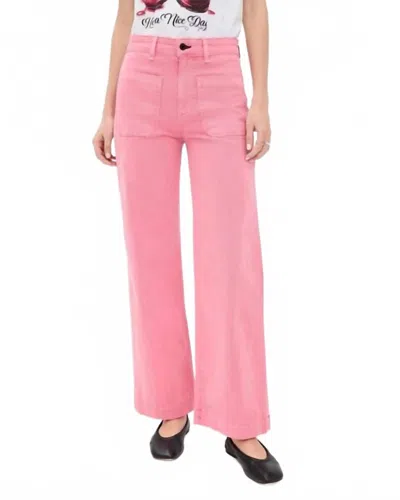 Askk Ny Flared Twill Trouser In Washed Pink