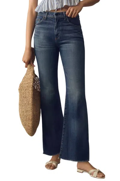 Askk Ny Geek Crop Flare Jeans In Auburn In Red