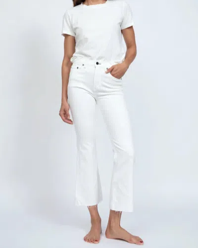 Askk Ny Geek Crop Flared Leg Pants In Ivory In White