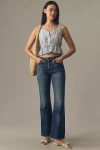 Askk Ny Geek High-rise Crop Flare Jeans In Blue