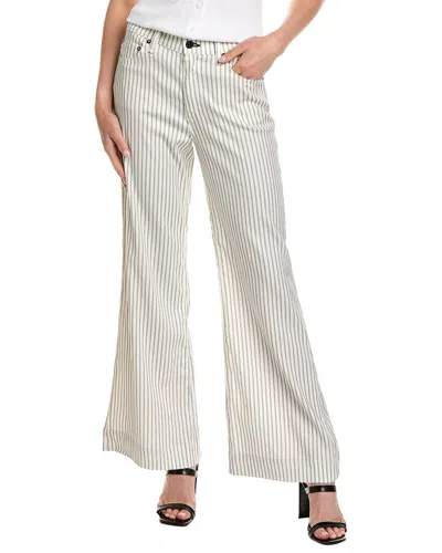 ASKK NY ASKK NY GREY STRIPE LINEN-BLEND WIDE LEG JEAN