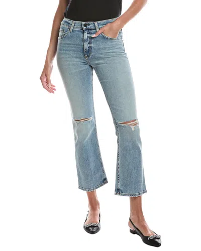Askk Ny High Rise Crop Boot Cut Jean In Blue