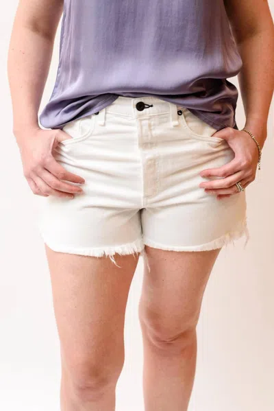 Askk Ny High Rise Denim Short In White