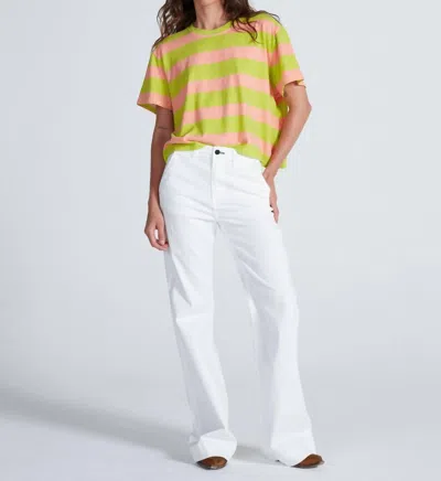 Askk Ny High Rise Flare Twill Trousers In Ivory In White