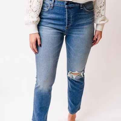 Askk Ny High Rise Straight Jean In Multi