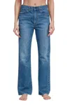 Askk Ny Long Low Rise Straight Jean In Sundowner In Multi