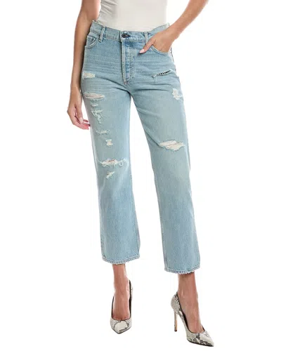 Askk Ny High Rise Straight Leg Jean In Blue