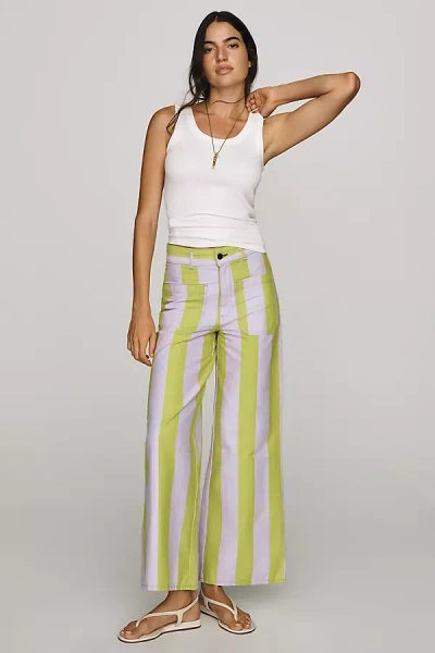 Askk Ny High-rise Wide-leg Pants In Multi