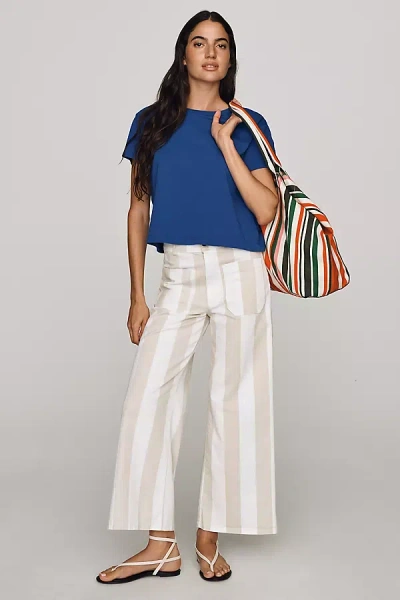 Askk Ny High-rise Wide-leg Pants In White