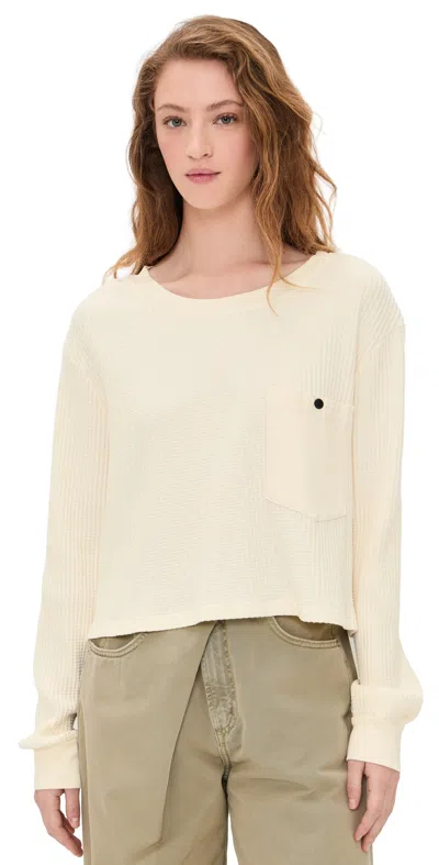 Askk Ny Jammin' Thermal Pullover Cream In Neutral