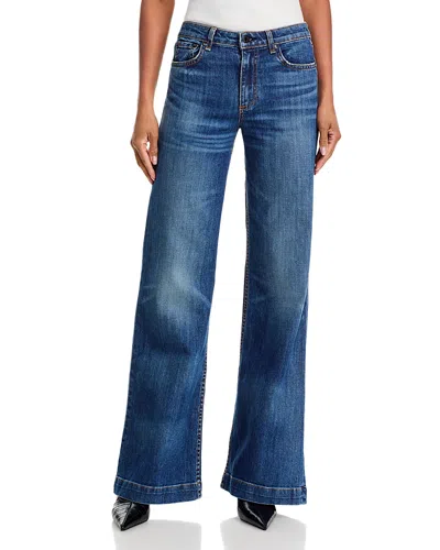 Askk Ny Juniper High Rise Wide Leg Jeans In Auburn In Blue