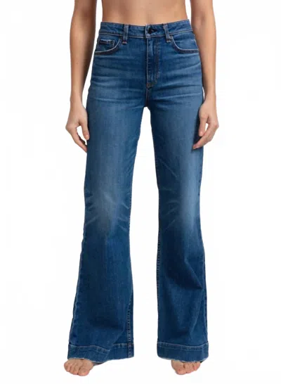 Askk Ny Juniper Wide Leg Jean In Auburn In Blue