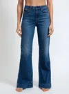 Askk Ny High-rise Dark Vintage Crop Bootcut Jean In Red