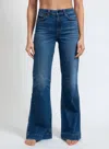 Askk Ny High-rise Dark Vintage Crop Bootcut Jean In Red