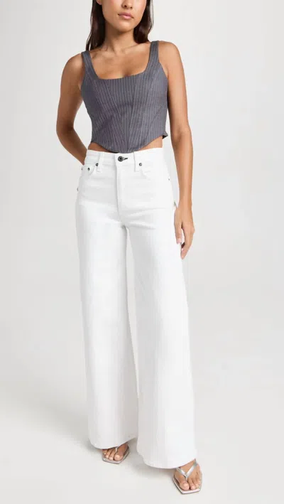 Askk Ny Wide Leg Jeans In White